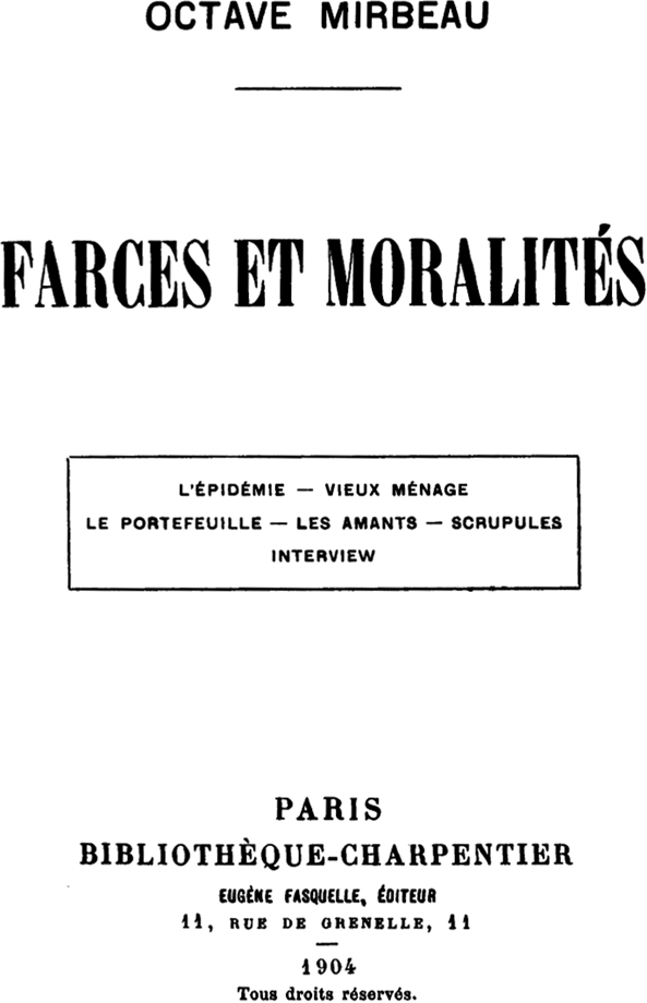 Farces et moralités