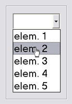 drop-down list