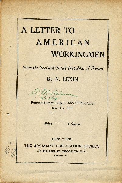 A letter to American workingmen