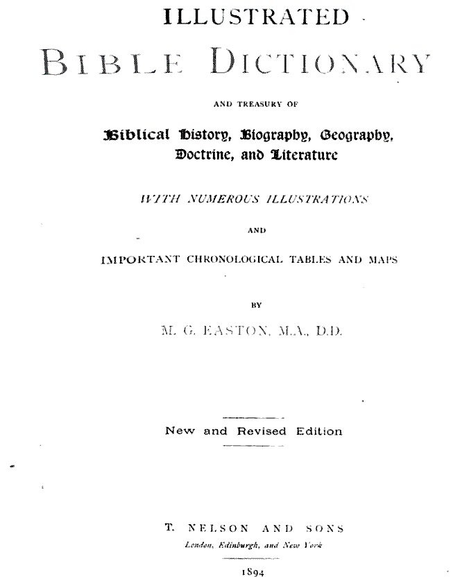 Easton's Bible Dictionary