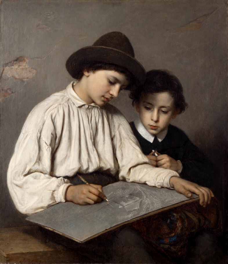 Boys drawing