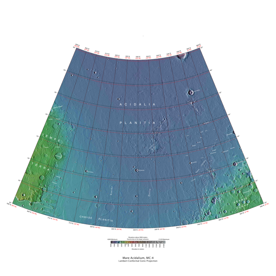 Mare Acidalium quadrangle