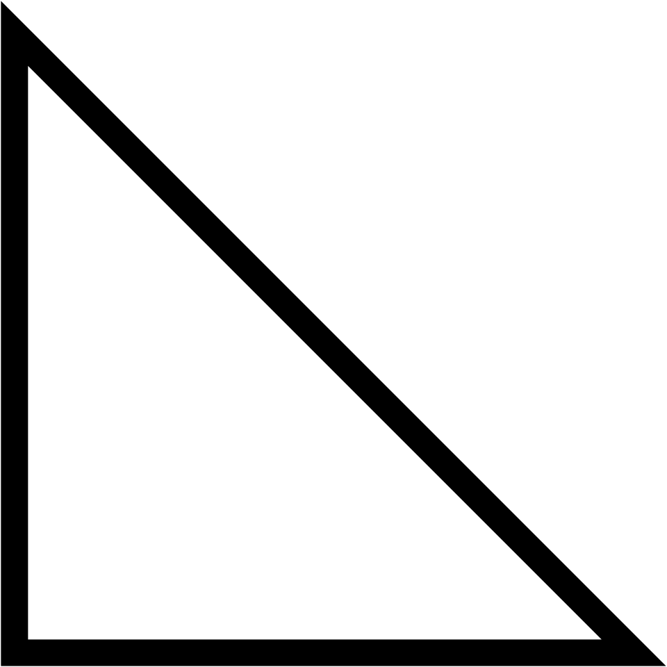 isosceles right triangle