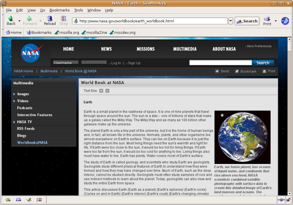 web page